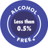 Less than 0.5% Alcohol